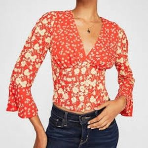 Free People Bohemian Crop Blouse